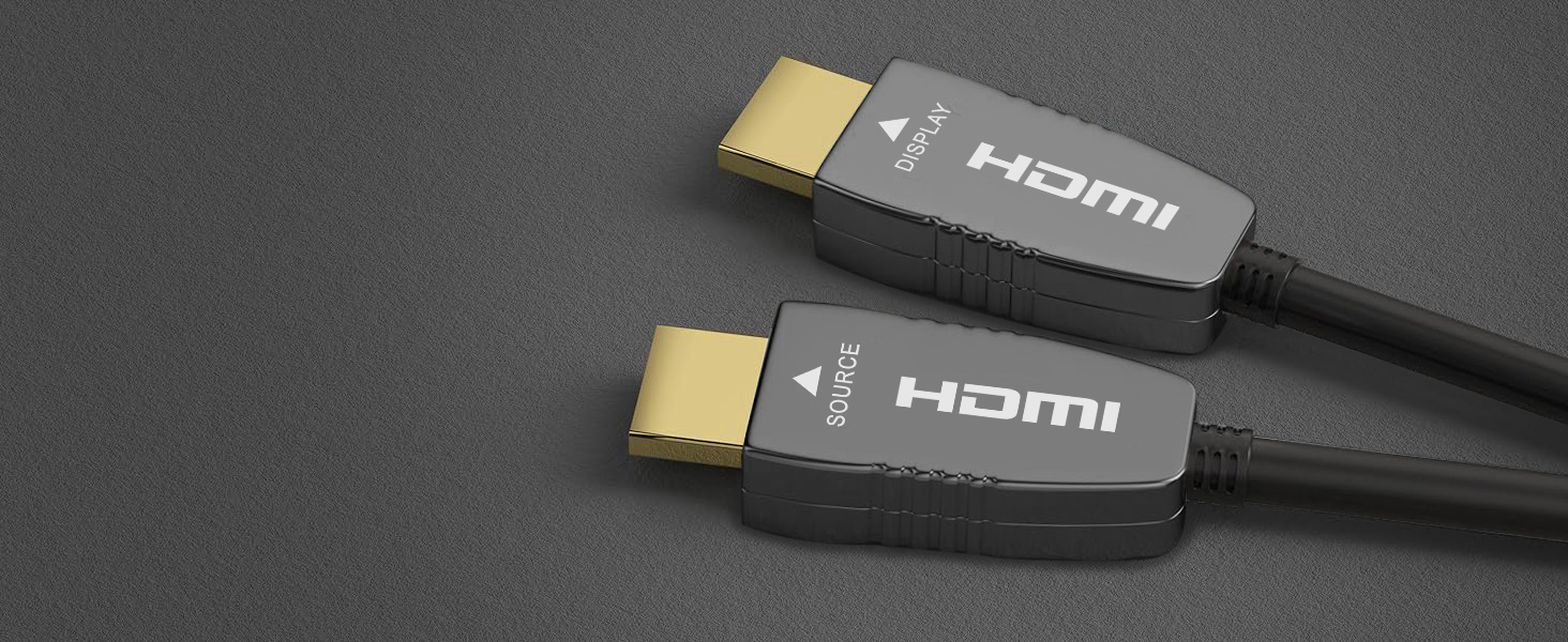 HDMI 2.1 оптоволоконний кабель 48 Гбіт/с, 8K@60Hz, 4K@120Hz, Dynamic HDR, eARC, Dolby, HDCP 2.2/2.3, сумісний з PS5, Xbox Series X, RTX 4090, TV, Beamer, AVR, Зелений (Чорний сертифікат, 33FT)