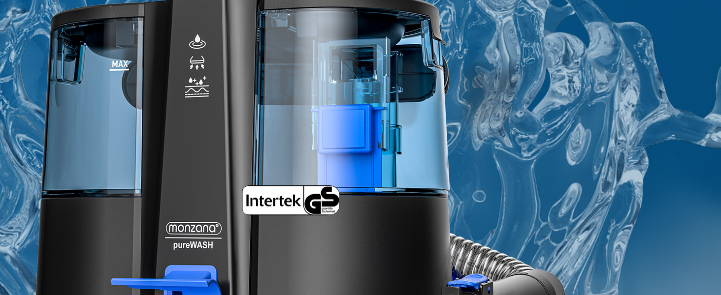 MONZANA® Апарат для чищення м'яких меблів та килимів - пилосос для миття з насадкою 2-в-1, шланг 1,2 м, радіус дії 5,5 м. Для дому