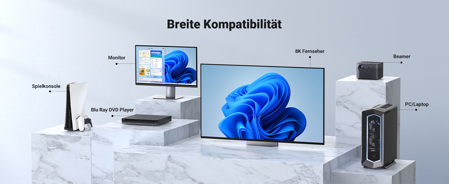 Кабель HDMI 2.1 UGREEN 10K/8K/4K з підтримкою 120Hz/144Hz, 48Gbit/s, eARC, HDR 10+, Dolby Vision, VRR, 2 метри