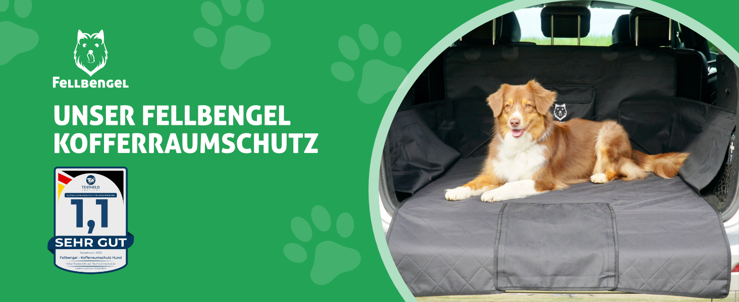 Захист для багажника авто для собак [надміцний клямка] - килимок для багажника, ковдра для собак, SUV, Kombi, Kleinwagen - захист від вологи та бруду - безпечна перевозка собак, стандартний чорний колір