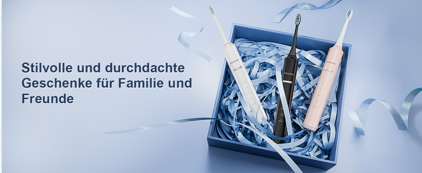 Електрична зубна щітка Betterchoi з магнітною левітацією, 41 000 VPM, 4 насадки, IPX7, 180 днів роботи, 5 режимів, таймер, рожева