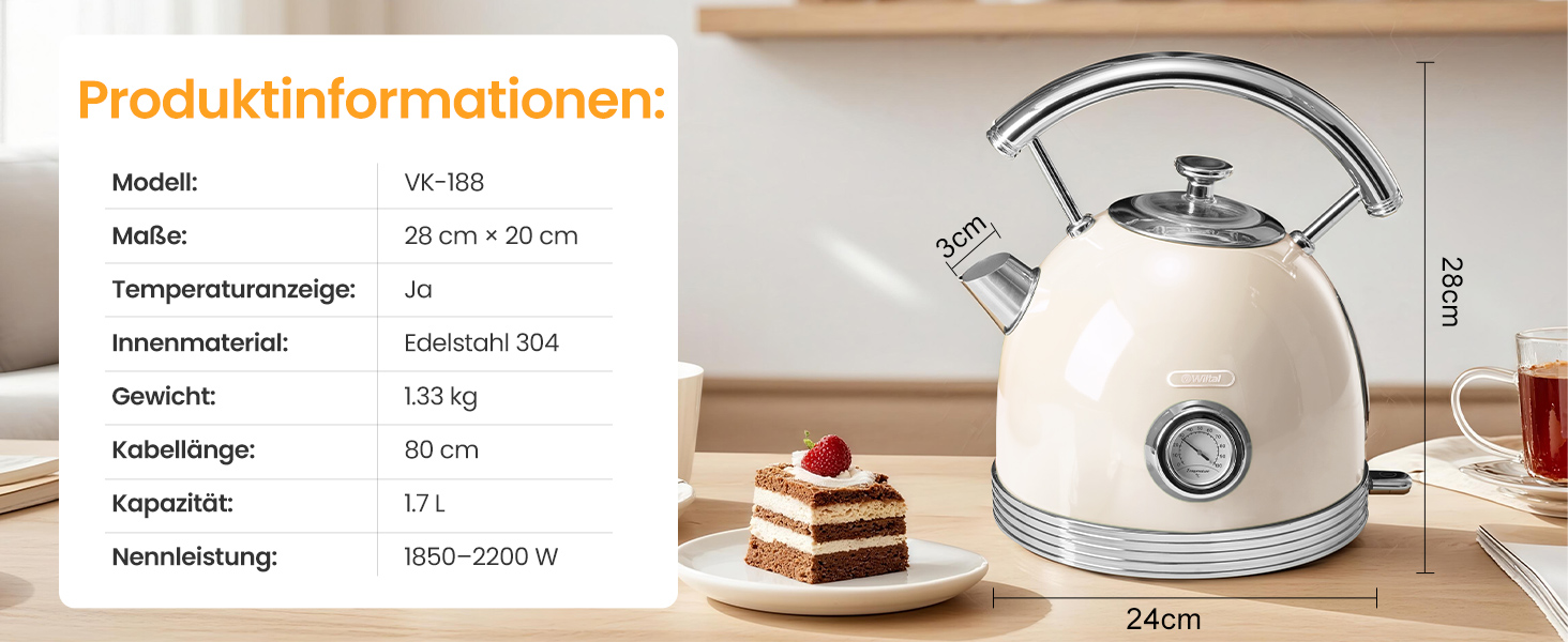 Ретро чайник з нержавіючої сталі, електрочайник та тостер-сет, 2200 Вт, 1.8 л, для чаю, кави, дитячого харчування, без BPA. Зелений (Вінтаж Кремовий)