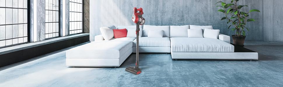 Бездротовий пилосос Hoover H-Free 100 5-в-1 з турбо-підсиленням та LED-щіткою | 40 хв роботи, 0,9 л XL контейнер для сміття, спеціаліст з видалення шерсті тварин для килима/авто/дивану/стіни, легкий бездротовий пилосос (Home)