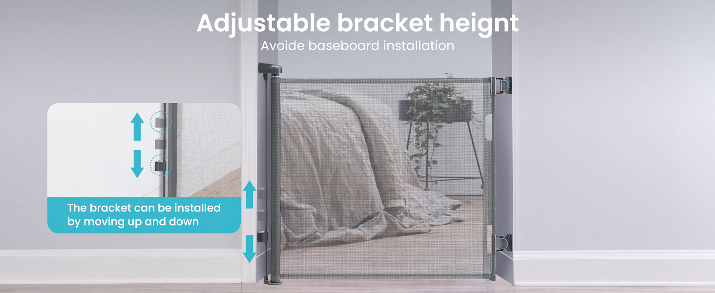 Зсувна захисна сітка для дитячих воріт та домашніх тварин, 55 см, 83 см, біла