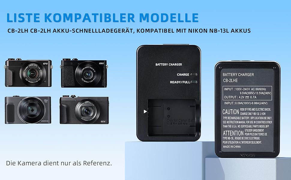 Зарядний пристрій NB-13L для Canon PowerShot G7 X Mark II, G5 X, G7 X, G9 X, G9 X Mark II, SX620 HS, SX720 HS, SX730 HS, SX740 HS (замінник CB-2LHE)