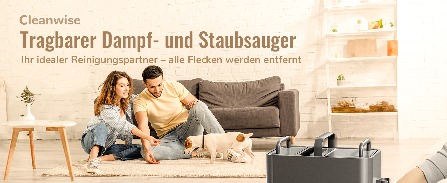 Пилосос для м'яких меблів з пароочищувачем, 17000PA, чорний. Апарат для чищення м'яких меблів з функцією гарячої води та високої температури, вбудованим резервуаром для води, 3 насадки, функція точкового очищення