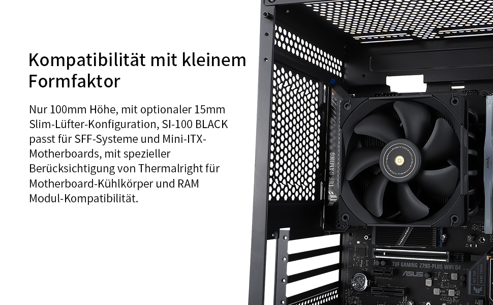 Thermalright SI-100 Black: Повітряний кулер для CPU з 6 теплових трубок та тихим вентилятором TL-E12B PWM