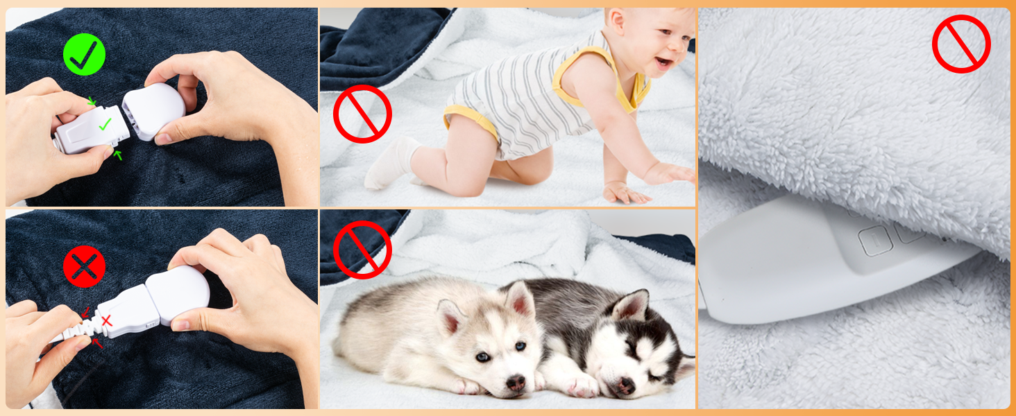 Електрична ковдра Olycism з автовимкненням 160x130 см, 10 режимів нагріву, таймер, захист від перегріву, блакитна