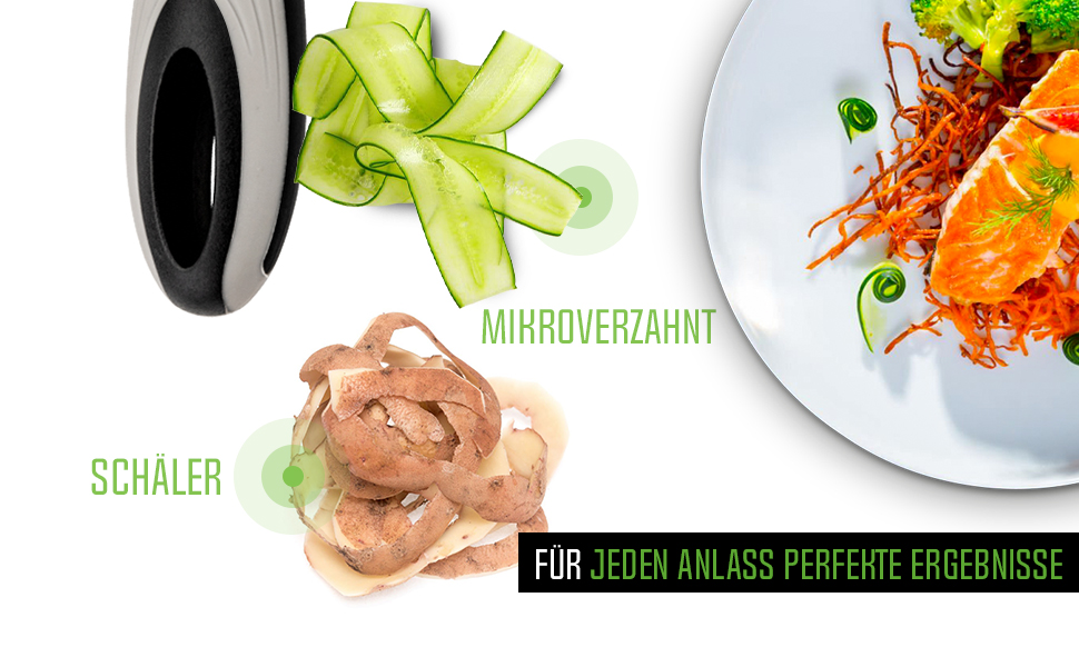 Лантана 3-в-1: Ш Peel/Мікро-зубчастий овоче- та фруктовий очищувач/Шинкувач Julienne. Багатофункціональний очищувач для швидкого очищення картоплі, моркви та будь-яких овочів та фруктів.