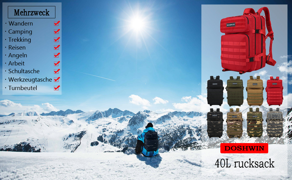 Тактичний військовий рюкзак 40 л Survival Army Molle, червоний