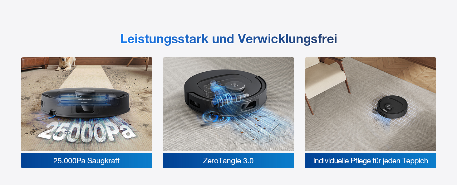 Робот-пилосос ECOVACS DEEBOT T30S PRO з функцією миття, 11000 Па, технологія ZeroTangle, миття гарячою водою 70°C, TruEdge™ для миття країв, акумулятор 6400 мАг, уникнення перешкод за допомогою AI (T30C OMNI Gen2 S)