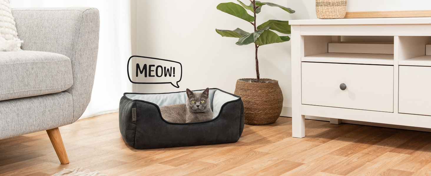 Кіжувалка Lionto для собак 2-в-1 з комфортним входом, м'яке ліжко для домашніх тварин, яке можна перевернути, для собак і котів, 80x60 см, подушка для собак з легкого у догляді штучної замші, сіра L 80 x W 60 x H 26 см Темно-сірий/Світло-сірий