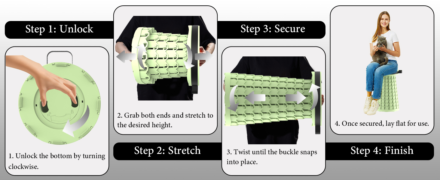 Складний туристичний стільчик-трансформер з карабіном, 280 кг, 26x26x46 см