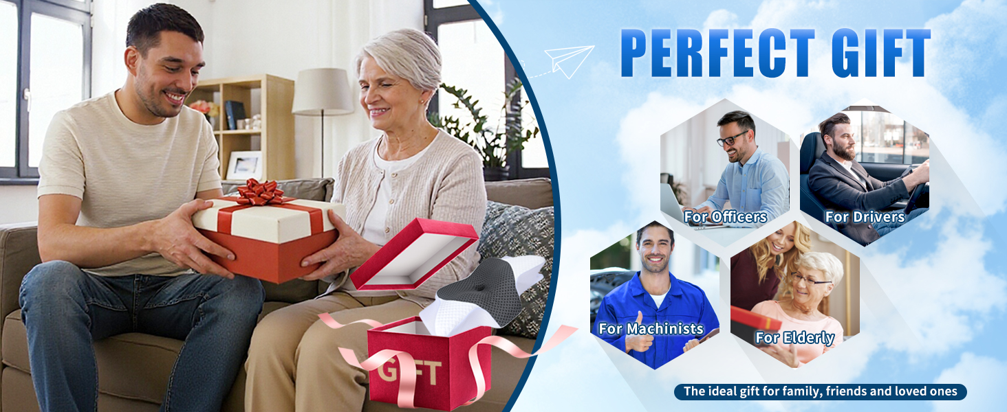 Подушка для шиї SAHEYER з Memory Foam, ортопедична, ергономічна, для тих, хто спить на боці, 60 x 35.5 x 10/13 см (Сіра)