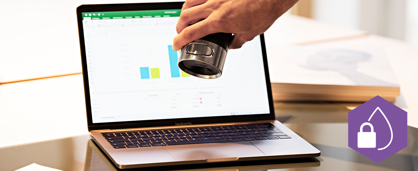 Термокружка Contigo Luxe Autoseal з нержавіючої сталі, 360 мл, виготовлена з BPA-free матеріалів, з невеликим отвором, не протікає, для кави з собою, можна мити в посудомийній машині