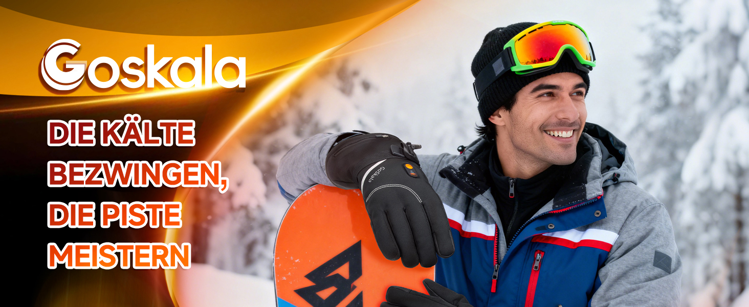 Електричні гріючі рукавички для жінок та чоловіків, зимові рукавички з підігрівом, чорні, з акумулятором 7.4V 6000mAh, 3 режими нагріву, сенсорний екран, водонепроникні