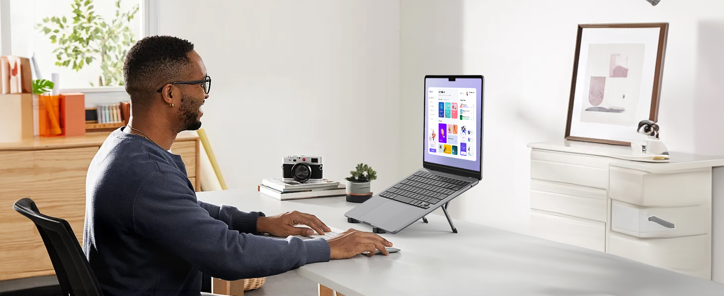 Підставка для ноутбука SODI, алюмінієва, регульована висота, з вентиляцією, для MacBook Pro/Air, HP, Sony, Dell, 10-16