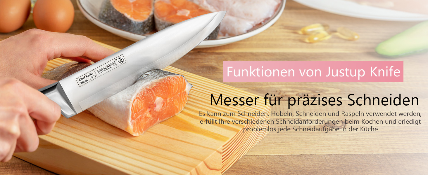 Набір кухонних ножів Justup 9шт з обертовим блоком, рожевий. Набір ножів з нержавіючої сталі з антипригарним покриттям, з точилкою для кухні.