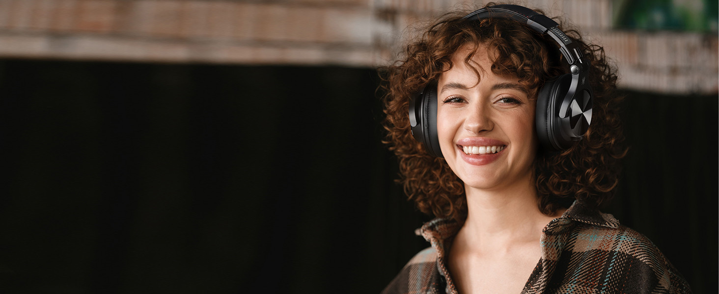 OneOdio Bluetooth навушники Over-Ear, 72 год HiFi Stereo, бездротові, з 6.35mm та 3.5mm аудіоджеком для студії, DJ, телефону, ПК, підсилювача - Чорний