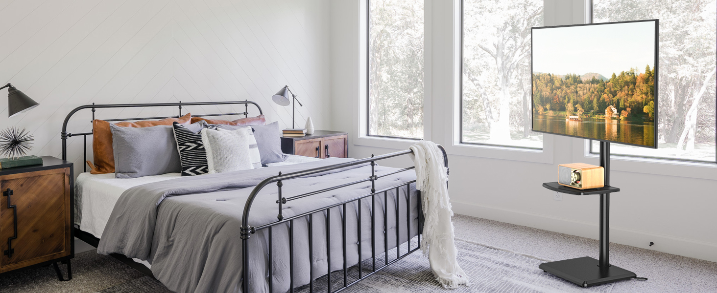 Стійка для телевізора 5Rcom з кронштейном 32-60 дюймів до 40 кг, чорна, VESA 400x400 мм