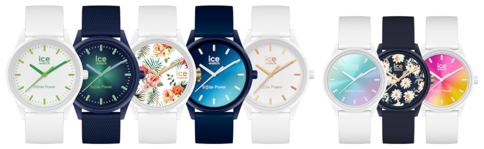 Жіночий годинник Ice-Watch Ice Solar Power Nature білий, силіконовий ремінець, Medium (40 мм)