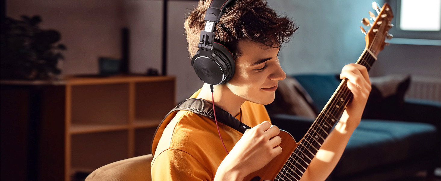 OneOdio Pro 50: Hi-Fi навушники для DJ та студії, 50мм драйвер, Share-Port, 6.35/3.5mm, чорний