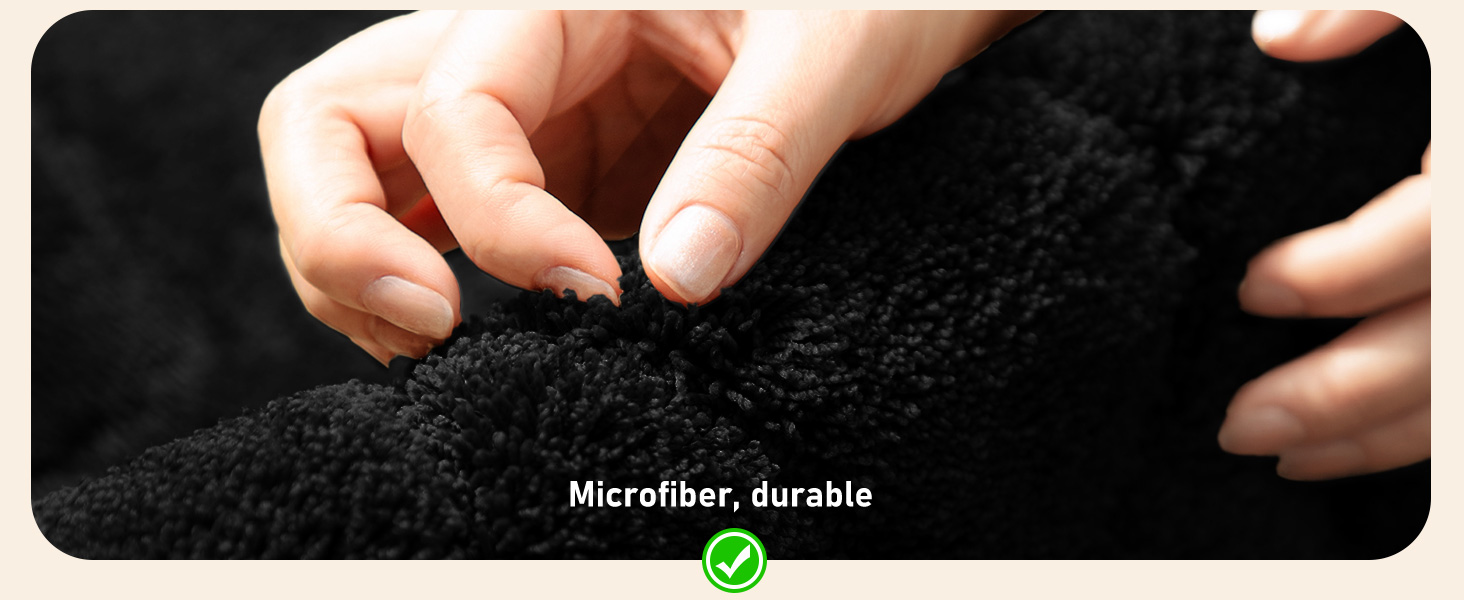 Килимок для дому 50x80 см, антиковзаючий, чорний, для входу, тераси, саду