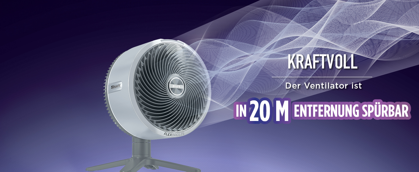 Вентилятор Shark FlexBreeze TableMate FA150EU: акумуляторний, для дому та вулиці, до 24 годин роботи, швидке охолодження, радіус дії 20 м, тихий, 5 швидкостей, осциляція, з пультом керування