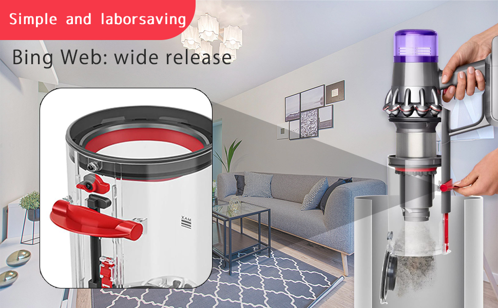 Контейнер для пилу Dyson V12/V10 Detect Slim (965272-01) - Оригінальна заміна