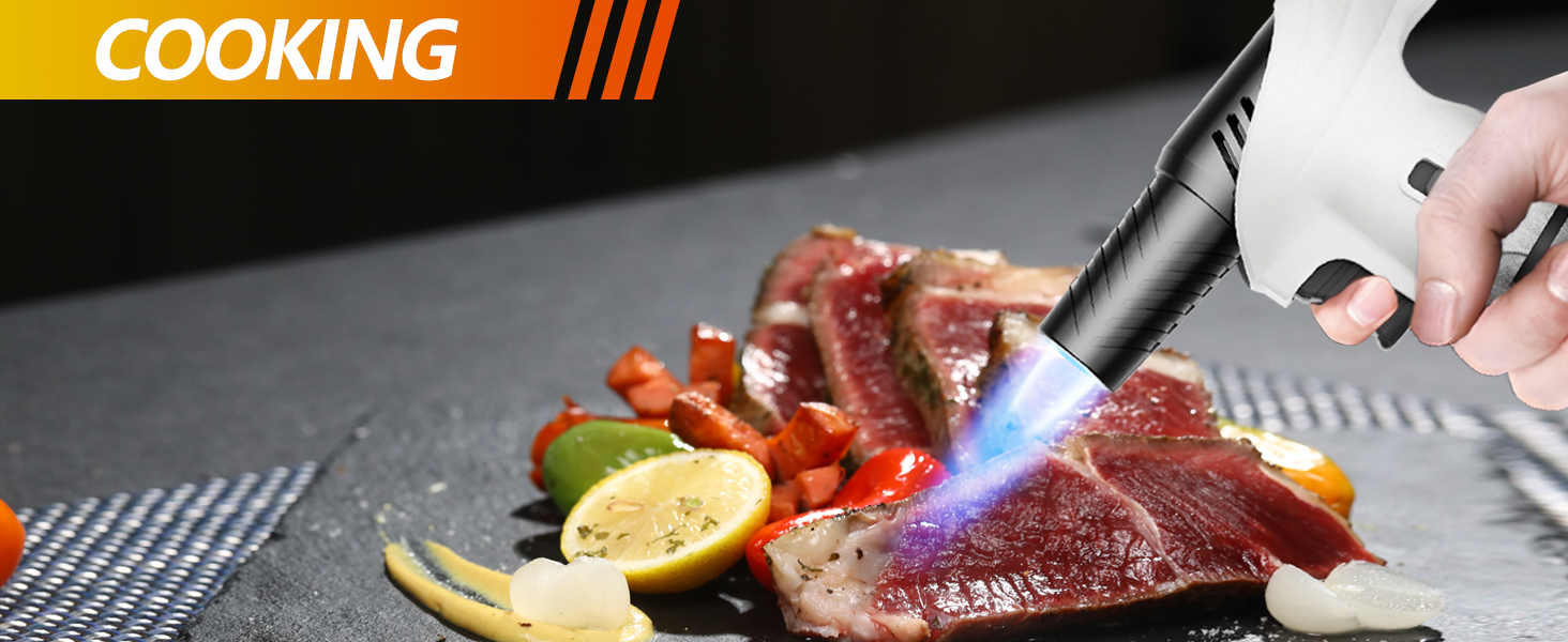 Газовий пальник Flambierbrenner: кухонна лампа на бутані з регулюванням 0–90° та безпечним закриттям (зелений та чорний)