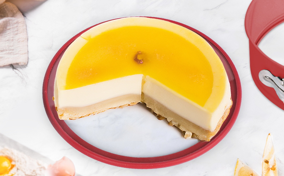 Форма для випічки Hikaproligt з нержавіючої сталі, діаметр 26 см, кругла, з антипригарним покриттям та захистом від протікання, знімний дно, для чізкейків та тортів