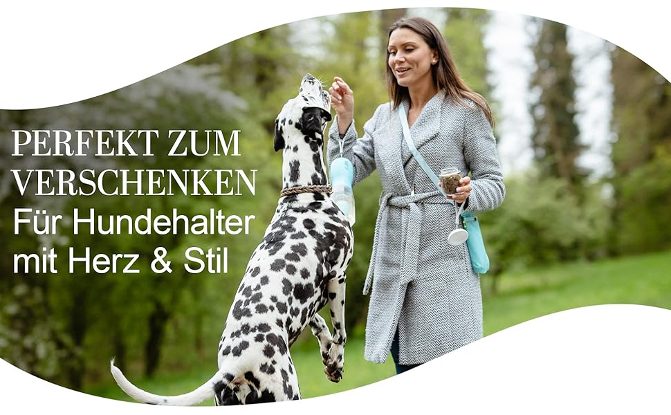 Поїлка для собак на прогулянці 300 мл - 3-в-1 (поїлка та миска) | Без витоку, BPA-free, з функцією повторного наповнення | Вода для маленьких та середніх собак сірого кольору 300 мл