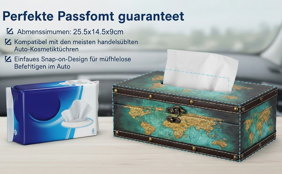 Стильна коробка для серветок у вінтажному стилі, тканинна, для дому, офісу