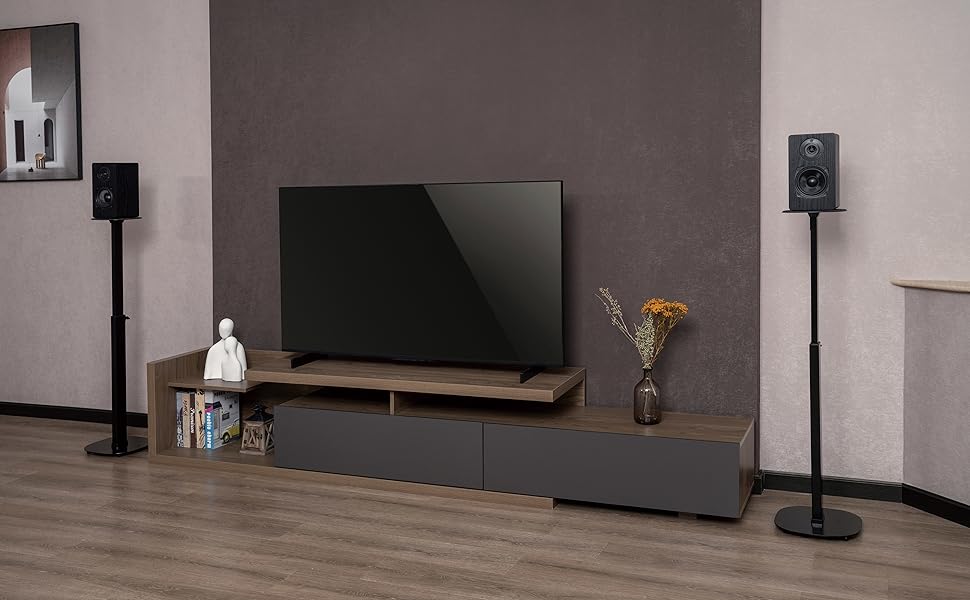 Підставка для акустики My Wall HS 23 L, висувна, для підлоги, регулювання висоти, чорний, 2 шт.