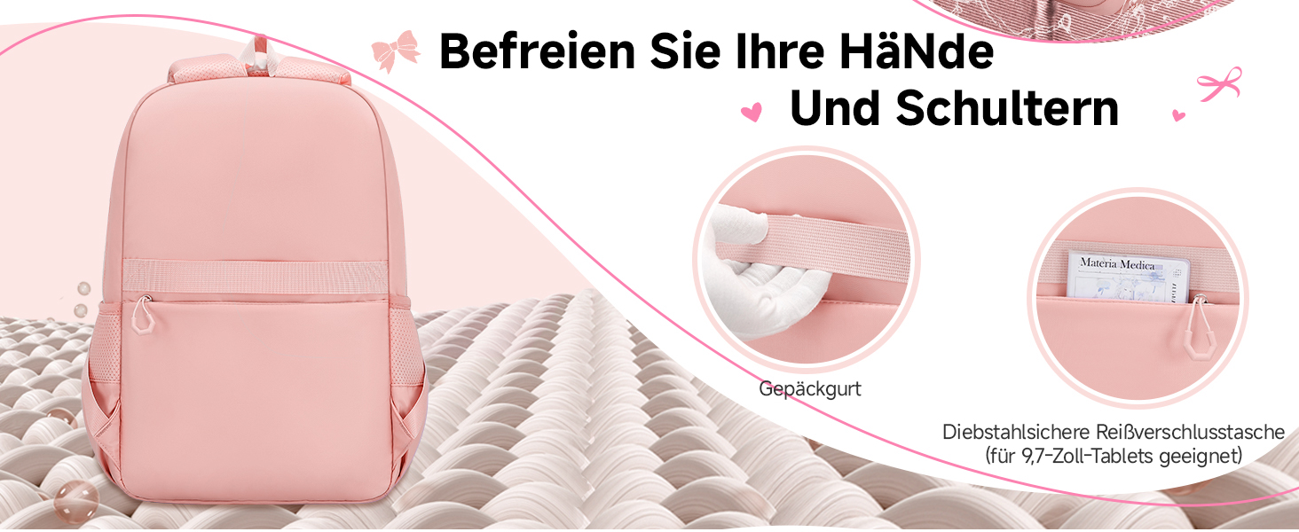 Шкільний рюкзак для дівчаток 3 в 1: рюкзак, ланч-бокс, пенал. Kawaii дизайн, 3-7 клас, для гімназії. Антикрадіжна сумка, 24L, фіолетово-чорний колір.