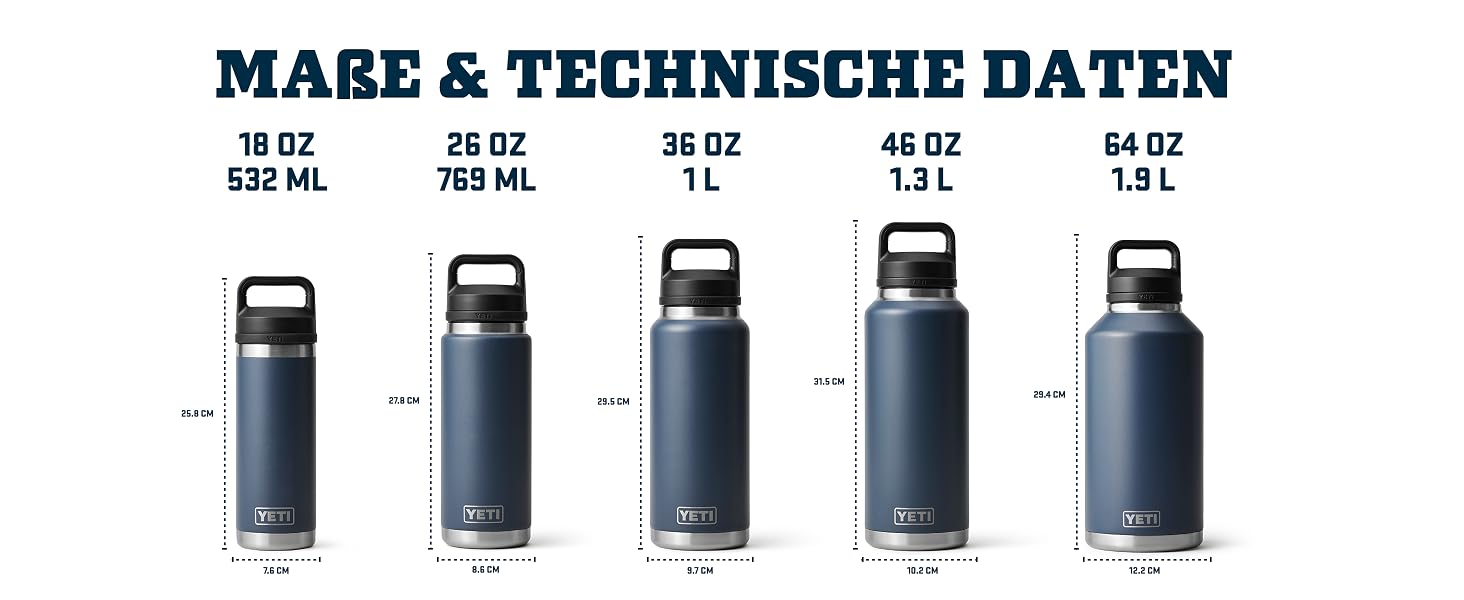 Термопляшка YETI Rambler 1л (1000 мл) з нержавіючої сталі з герметичною кришкою Chug, для гарячих та холодних напоїв, Charcoal