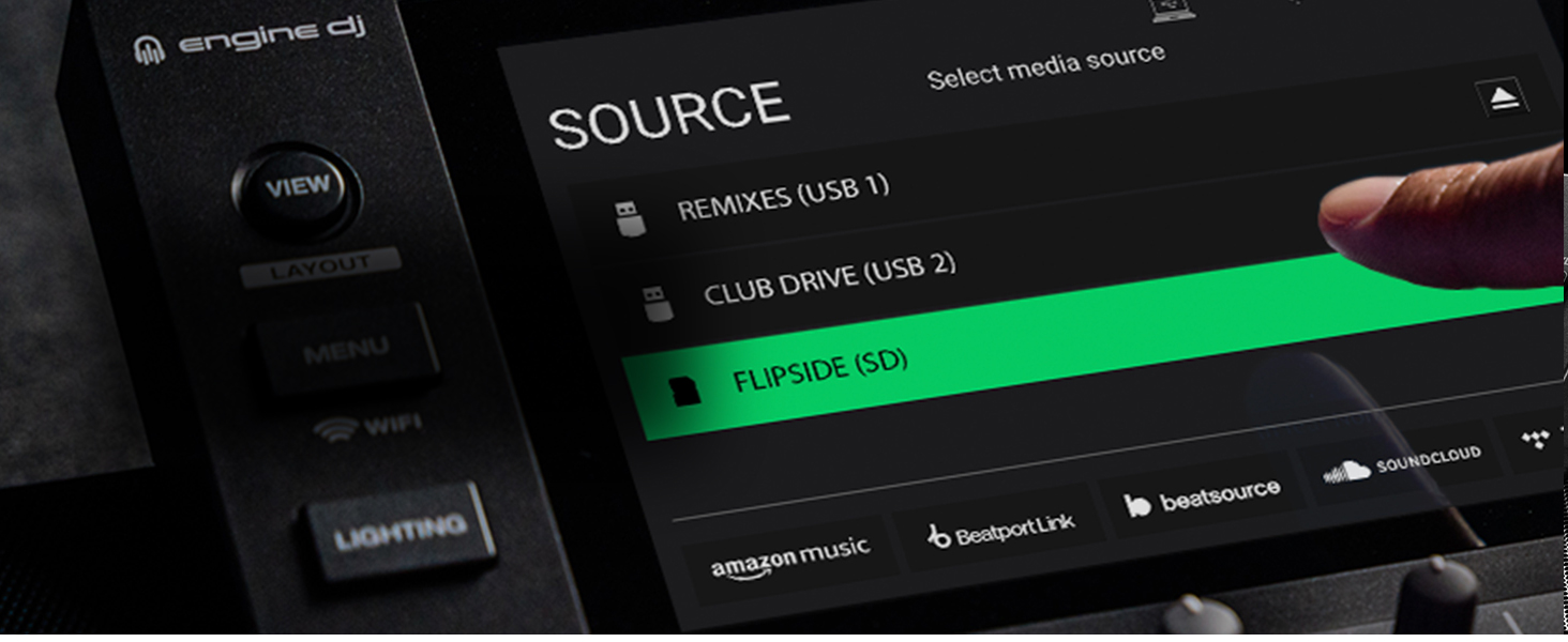DJ контролер Denon DJ SC LIVE 4: 4 деки, Stem-розділення, Wi-Fi, вбудовані динаміки, сумісність з Serato DJ та Virtual DJ