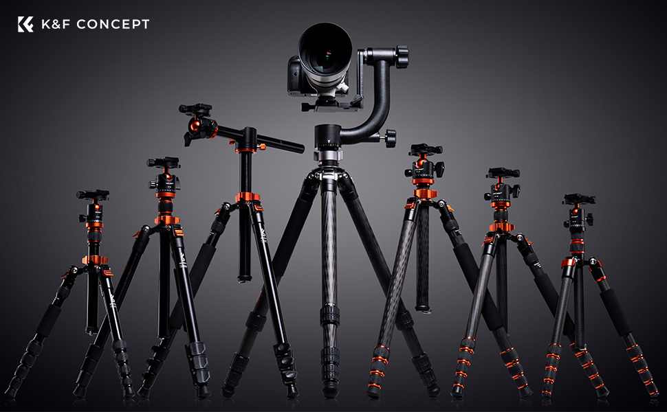 Штатив K&F Concept 152см з карбону, легкий трипод з гнучким кульковим голівкою 360°, різьблення 1/4'', сумка для DSLR камери A225C0+BH-25L