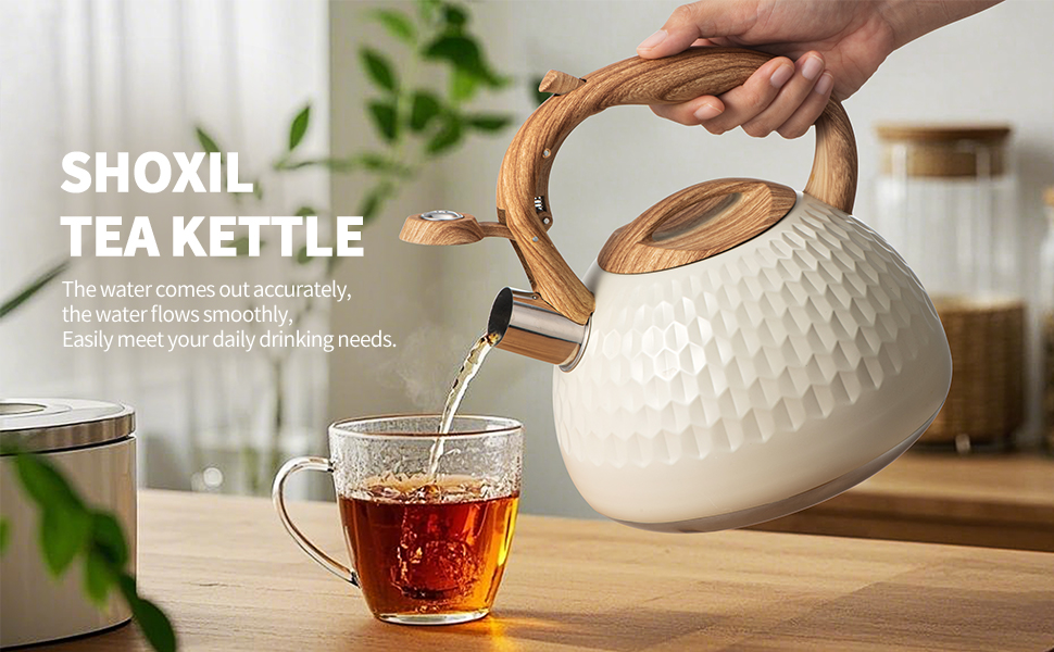 Чайник Teekessel 2.7л з дерев'яною ручкою, гучний свисток, нержавіюча сталь, безпечний, для всіх плит