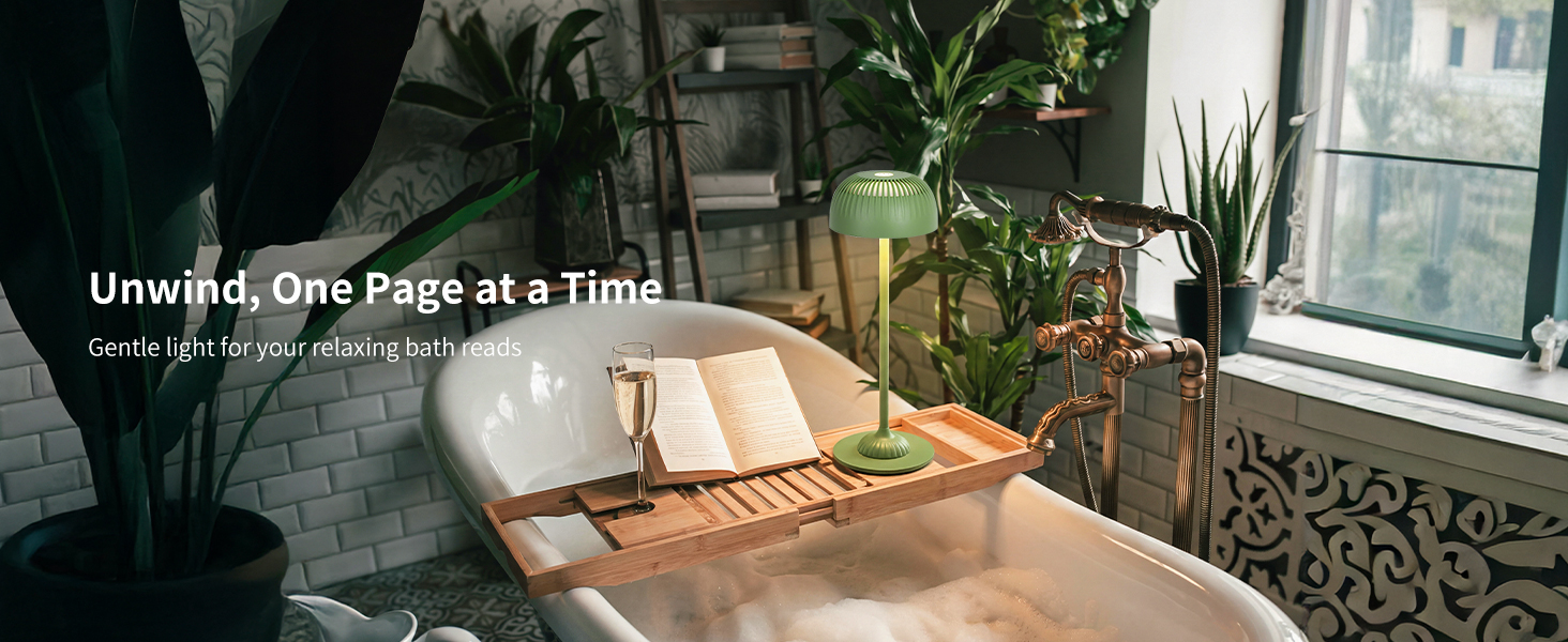 Світлодіодна настільна лампа бездротова LED для вулиці та дому, димована, з акумулятором 5200mAh, IP54, чорна (2 шт)