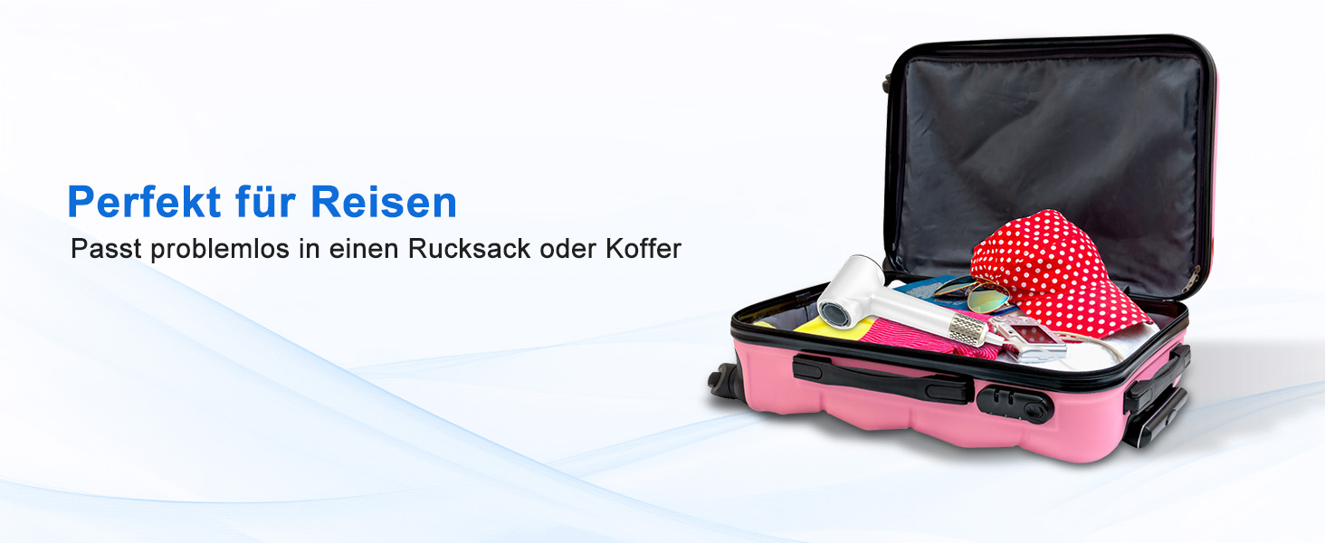 Фен для волосся з плазмою та безщітковим мотором 110 000 об/хв - швидке сушіння, тиха робота, з магнітною насадкою, для дому та подорожей (темно-сірий)