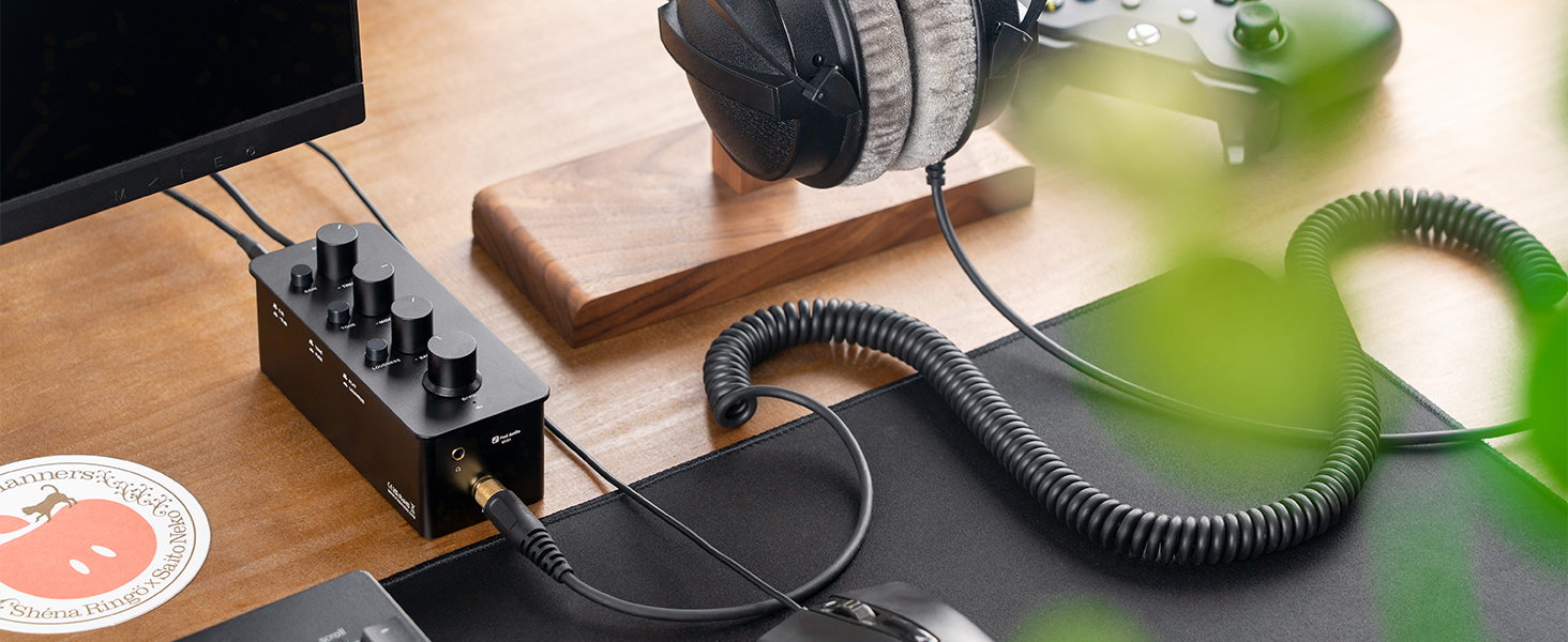 Fosi Audio SK01 Hi-Fi підсилювач для навушників, еквалайзер-попередній підсилювач з регуляторами басу, середніх і високих частот, компенсацією гучності, портативний клас-А аналоговий підсилювач для 3,5 мм і 6,35 мм гітарних роз'ємів