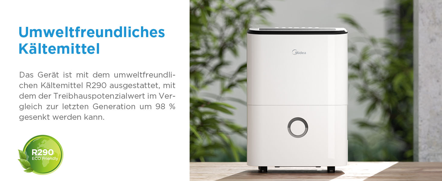 Зволожувач повітря Midea DF-20DEN7-WF, 20л/24г, 100м³, білий, з Wi-Fi, таймер 24г, бак 3л