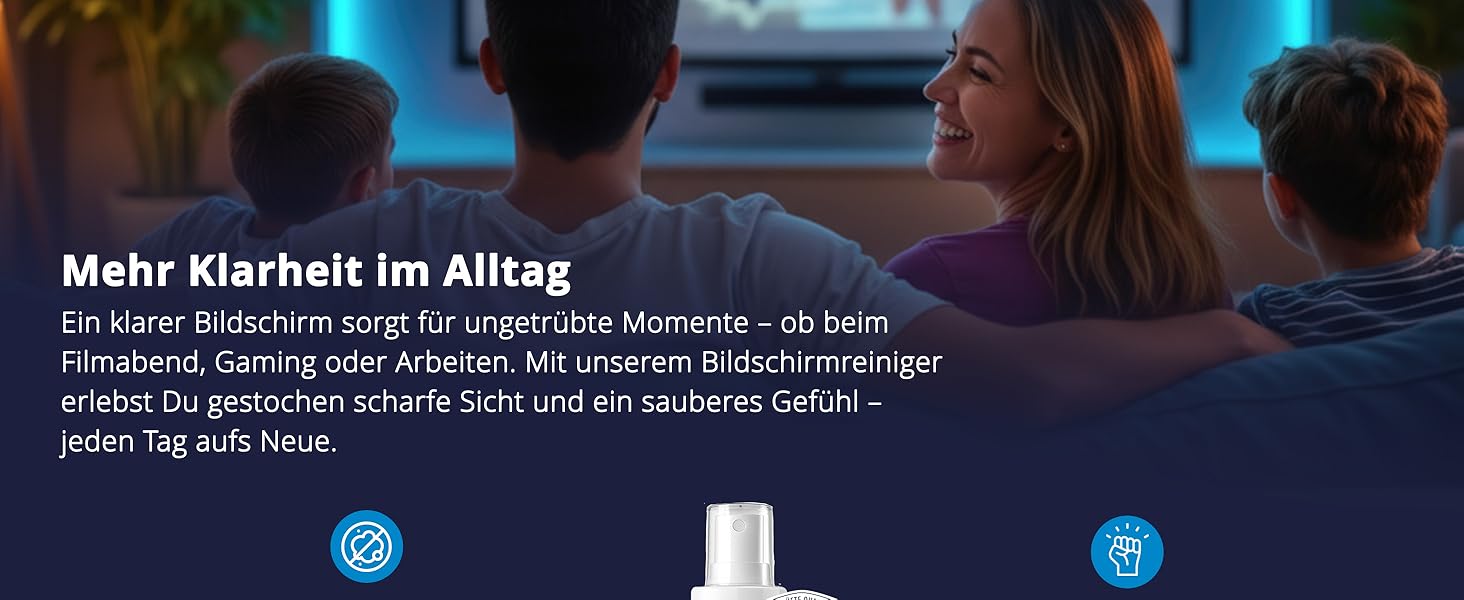 Набір для чищення екранів LICARGO 300 мл: без розводів, з мікрофіброю - для TV, моніторів, ноутбуків, планшетів та телефонів