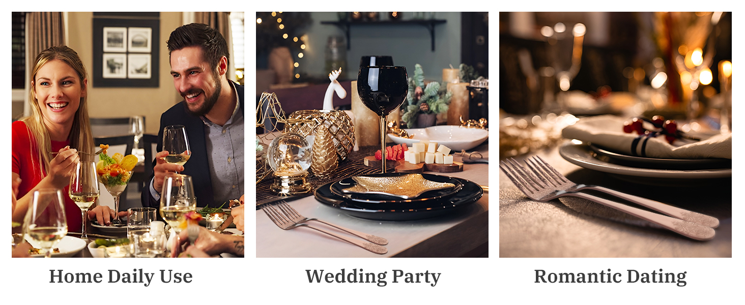 Набір столових приборів Dragon Riot на 6 осіб (30 предметів) з нержавіючої сталі, рожеве золото, для дому/вечірки/ресторану