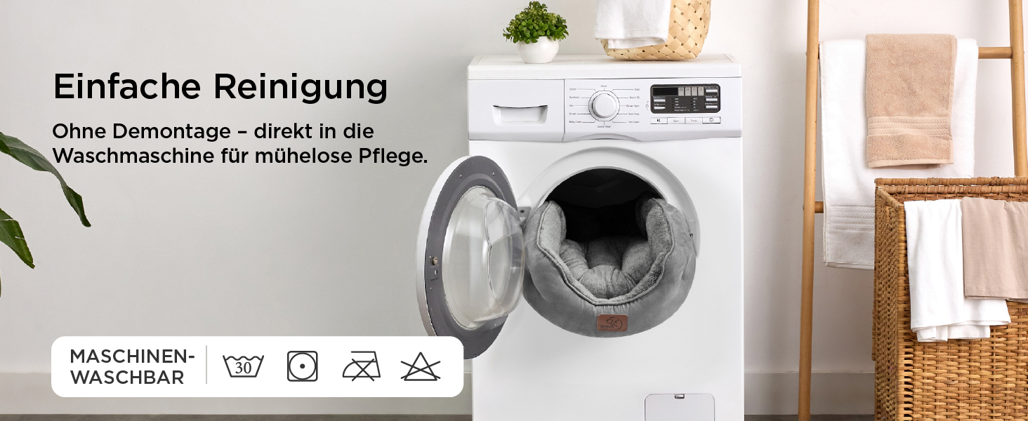 Ліжко для котів BEDSURE - зручне та миюче ліжечко для котів та маленьких собак, 51x48x15 см, сірий колір