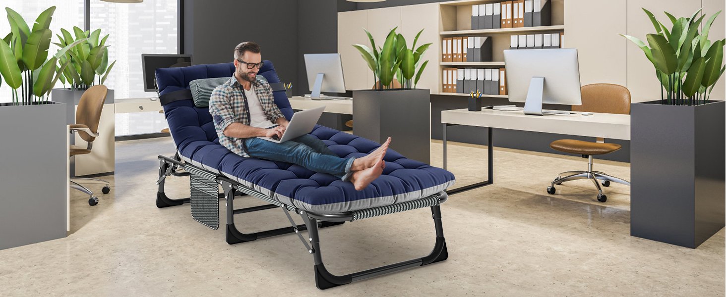 Розкладне ліжко ZIKEBTUY для кемпінгу та відпочинку: міцна конструкція, 200 кг, 190x71x36 см, з матрацом, Oxford 1200D, для відпочинку на природі та вдома (сірий)