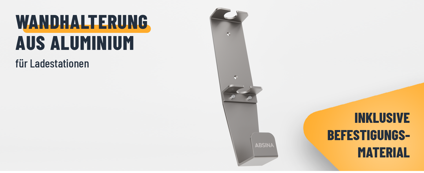 Кабель для зарядки електромобілів ABSINA Typ 2 Schuko, 3.7kW, 16A, IP67, 6.4м (з кріпленням для стіни)