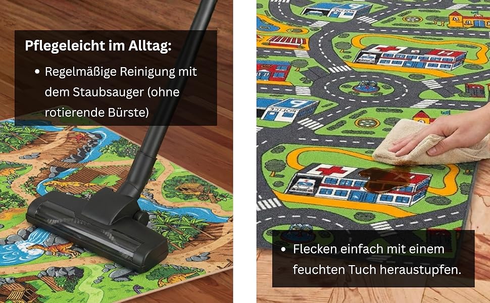 Дитячий килим Snapstyle для ігор, рожевий, 80x160 см, прямокутний, міцний та легкий у догляді, з малюнком дороги для дитячої кімнати