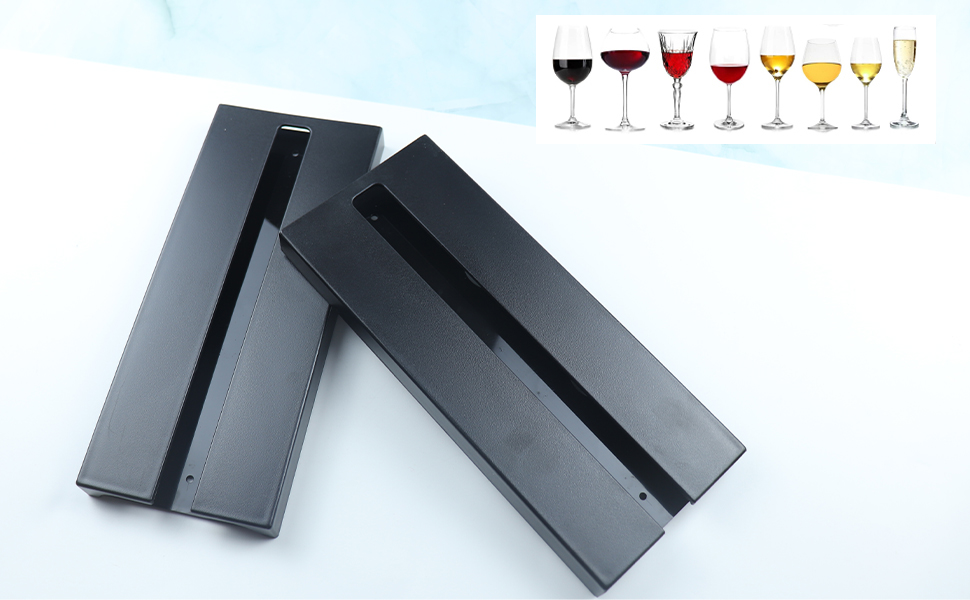 Тримач для келихів вина Vastsea (2 шт.), чорний - для дому, ресторану, бару